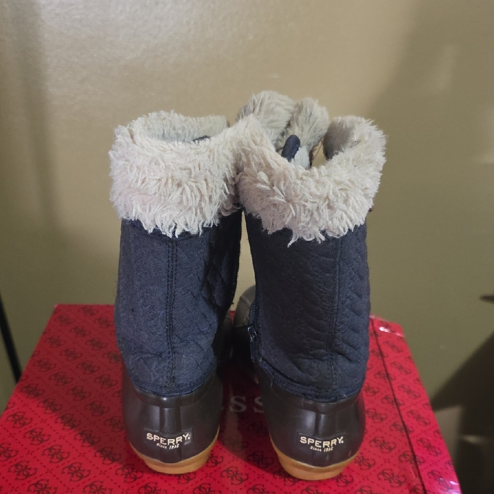 Sperry Women's Dark Gray Quilted Boots